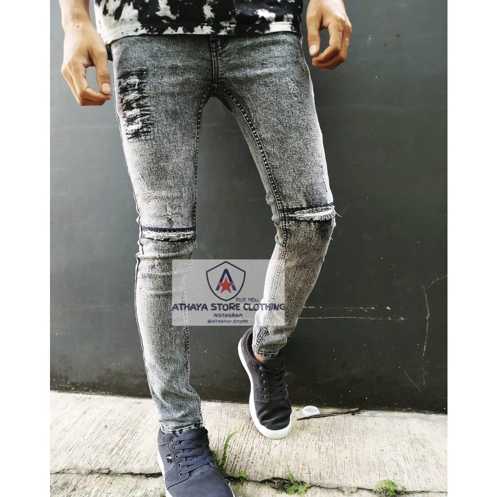 Celana panjang skiny sobek”/celana panjang jeans streetch