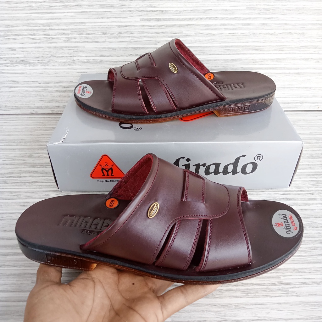 Mirado 568 Sandal slide pria kulit sapi asli original classic series Sandal kulit pria mirado terlar