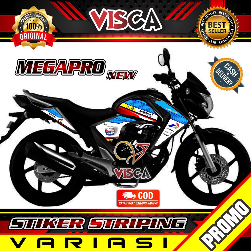 Striping Megapro New - Sticker Striping Variasi Lis Megapro New - Striping Hologram Megapro New - Ma