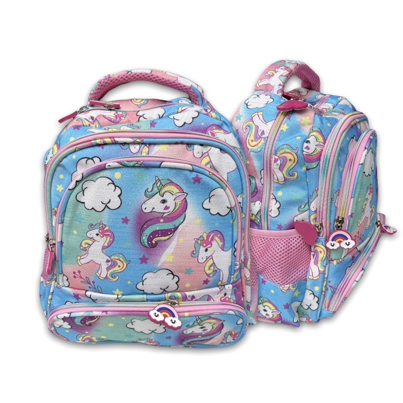 Import Tas Timbul SD TK Ransel Anak Sekolah Cewe Perempuan  Unicorn Frosen Tas Anak Perempuan