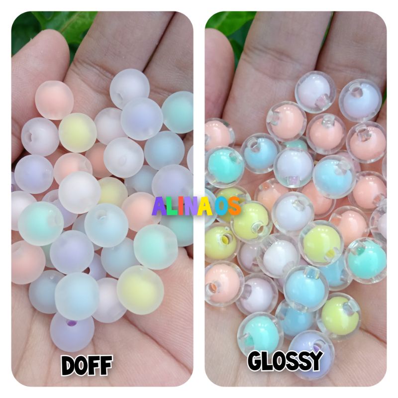 MANIK MOTE ISI BULAT 8MM 10MM 12MM DOFF DAN GLOSSY