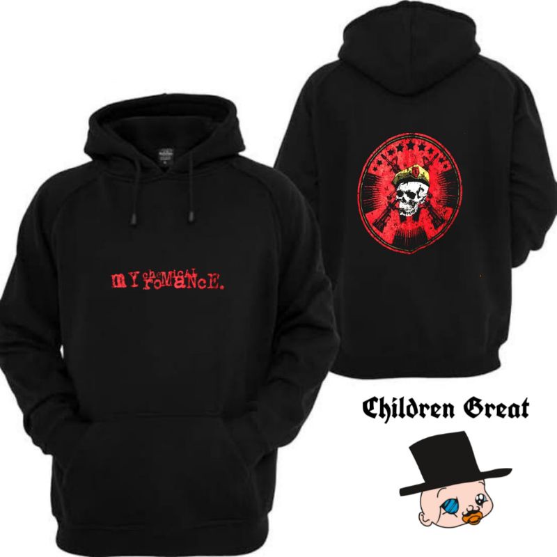 Jaket Hoodie MY CHEMICAL ROMANCE non zipper resleting jacket band katun baby terry cotton fleece / p