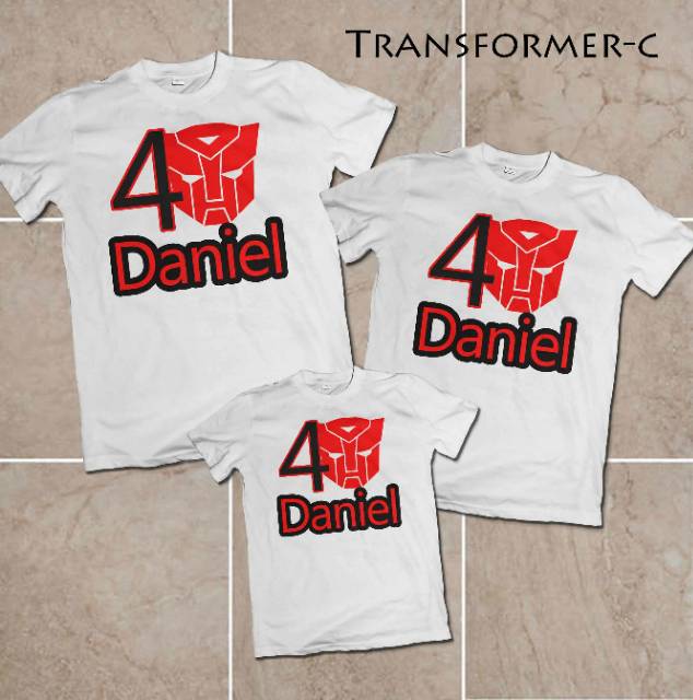 Kaos Transformer kaos oblong pria wanita anak couple family birthday ulang tahun ultah