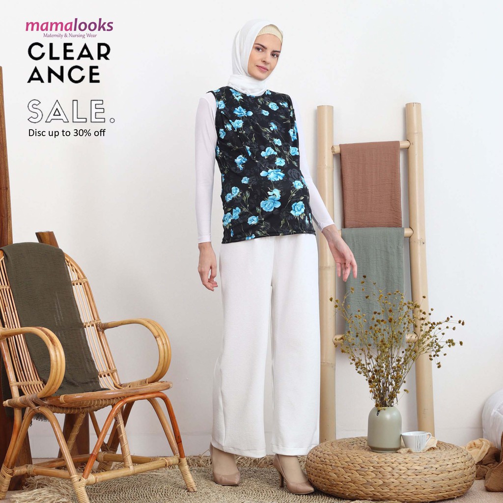 SALE Mamalooks Celana Kulot Hamil Putih REJECT RN