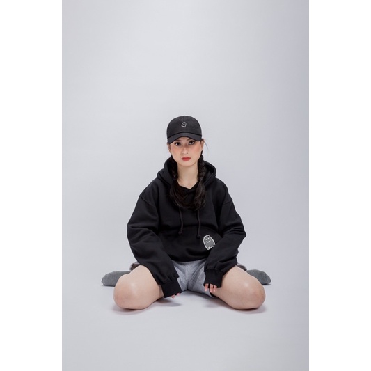 FAITH FADE CHILDHOOD MEMORIES - Smiley Ghostey Small Hoodie (Black)