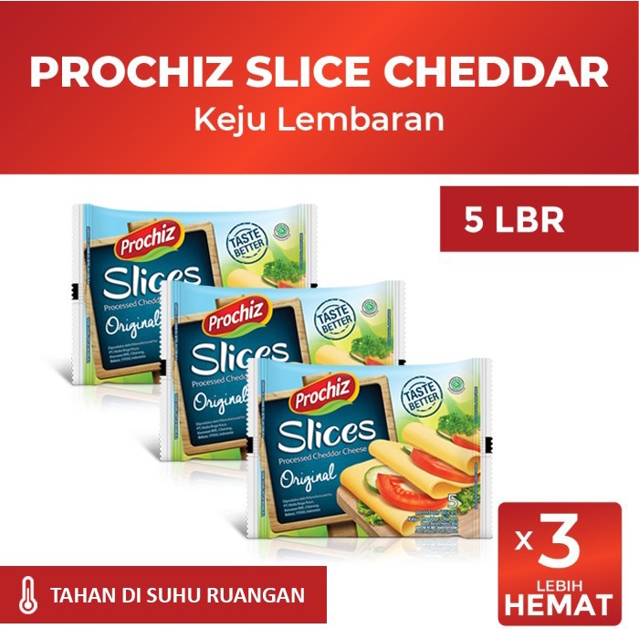 

Ee5F10 Keju Prochiz Slice Cheddar 5'S Triple Pack 6Gddv
