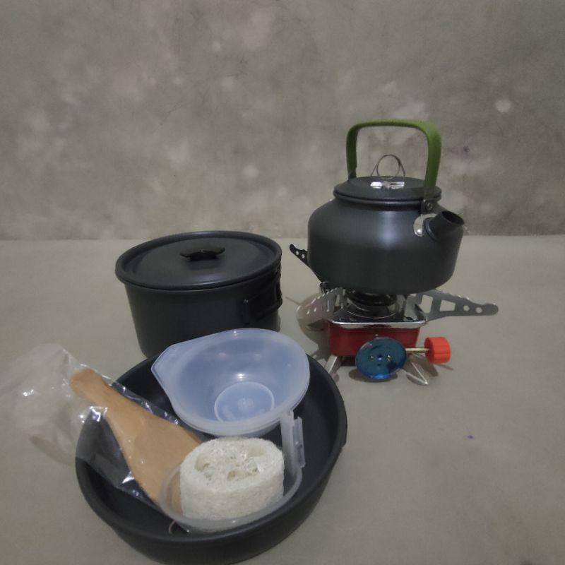 Paket Alat Masak Camping Cookingset DS308 + Kompor Kovar