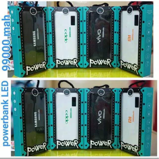 POWER BANK SAMSUNG,XIAOMI,VIVO,OPPO 99000MAH/DUAL USB QUTPUT/FASHION