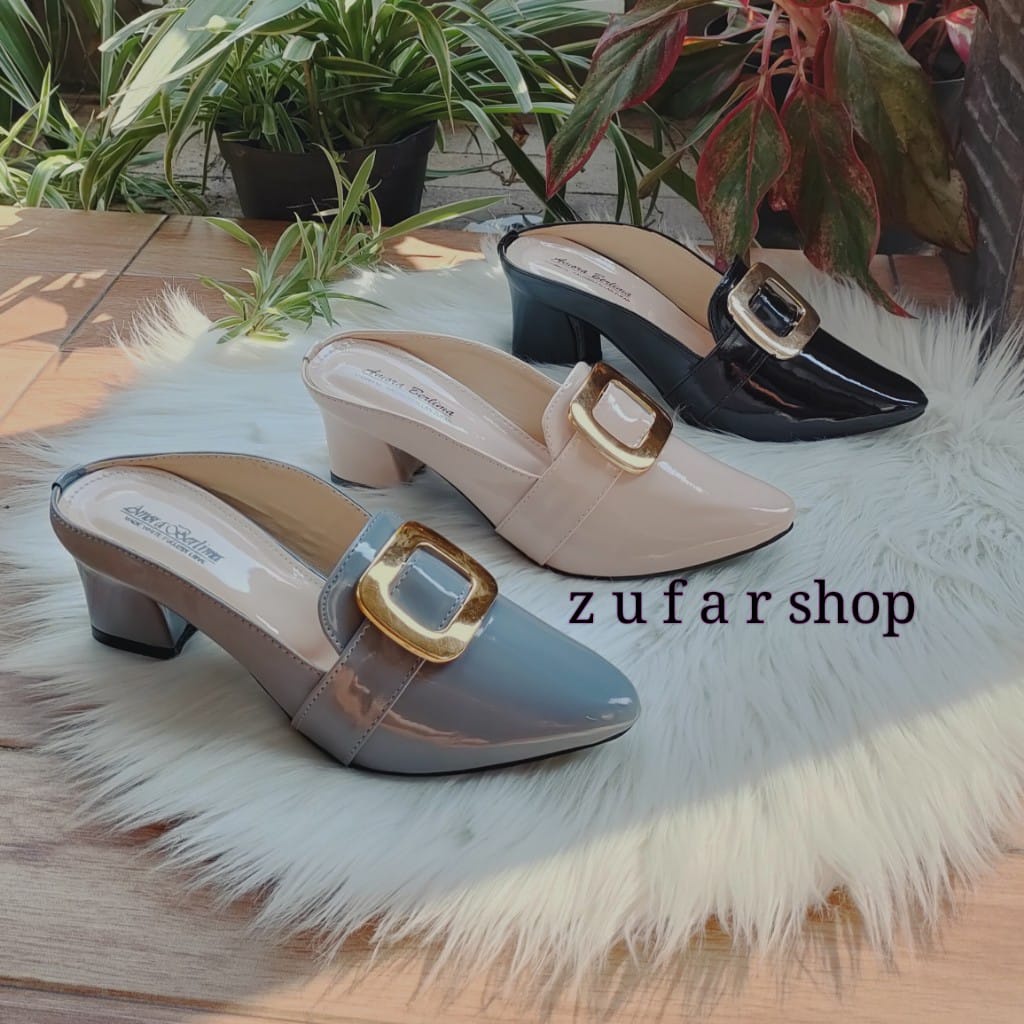 ZUFAR - Maura Sandal Bustong Wanita/Sandal Bustong Heels/Sandal Bustong Hak 5 cm