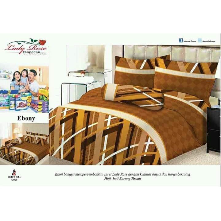 Sprei / spre / sprey / sprai Lady Rose 180 x 200 x 20 cm Motif Ebony