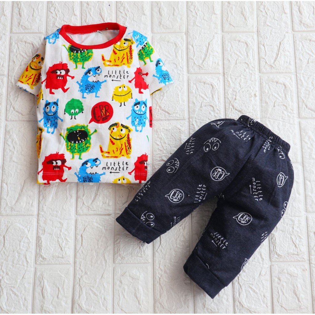 Setelan Baju Celana  Anak Bayi  Laki laki usia 6  bulan  3 