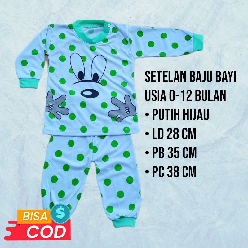 setelah baju bayi karakter usia 0-12 bulan