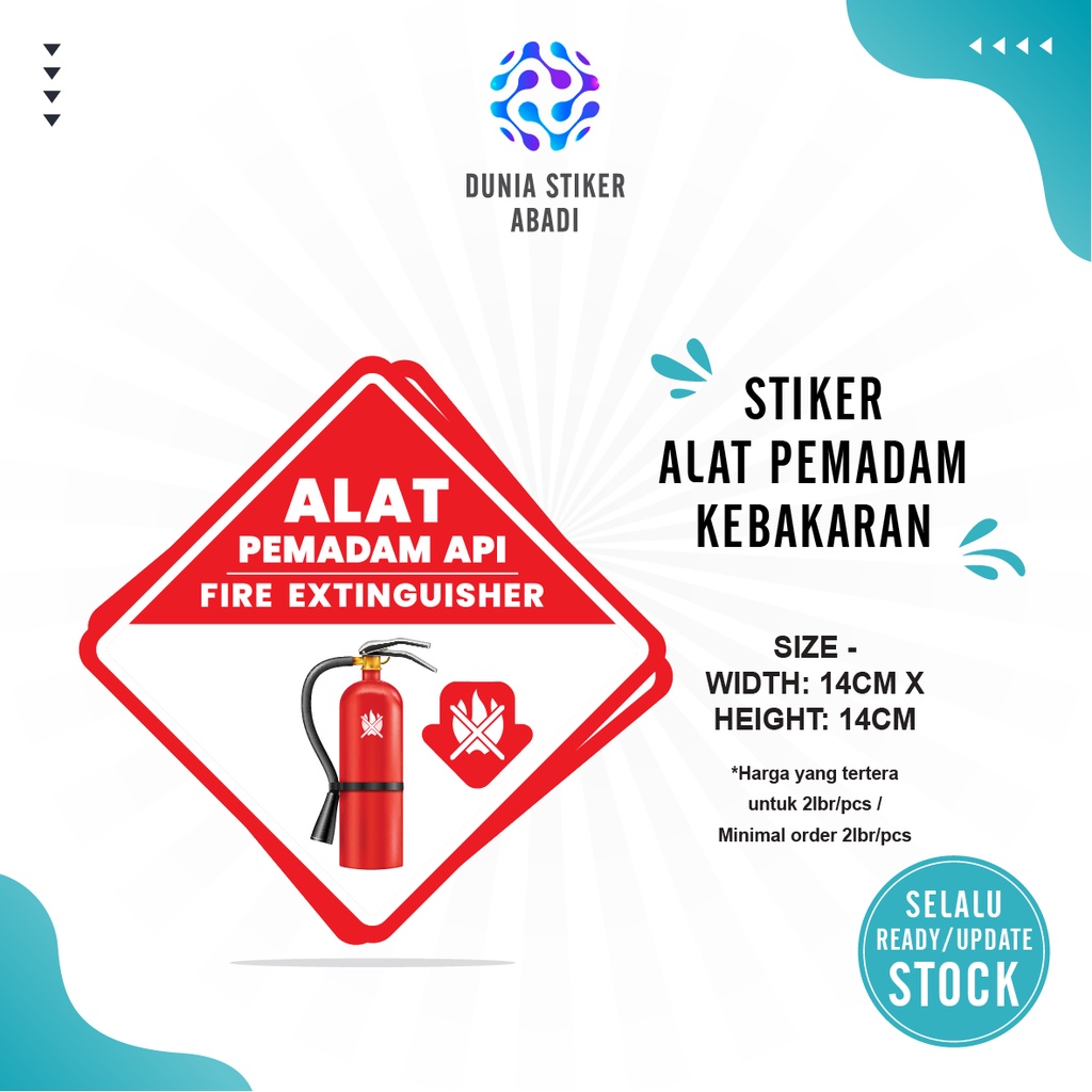 

Stiker Alat Pemadam Kebakaran (14x14cm) - Per/2 lembar
