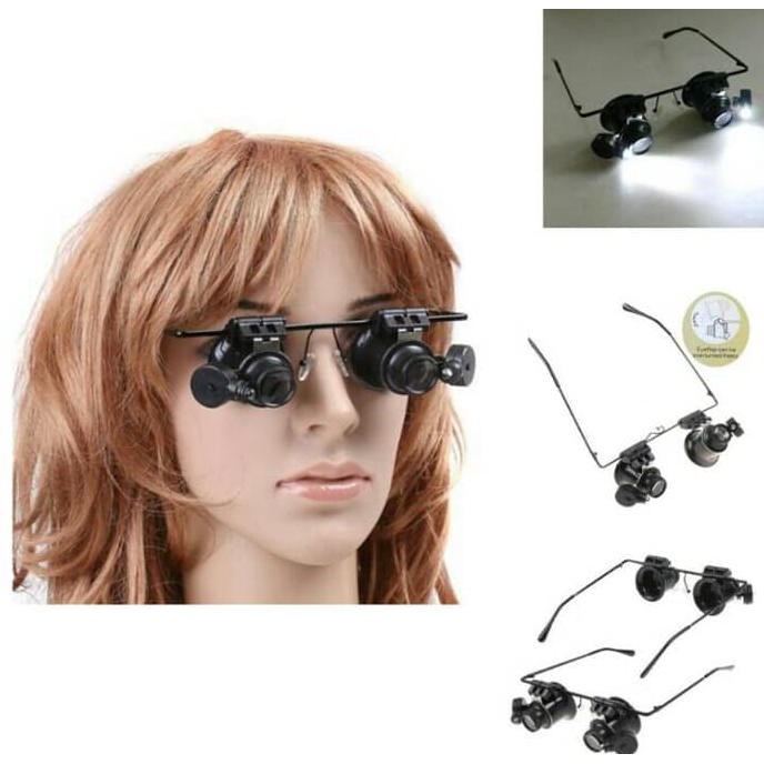 mikroskop kacamata loupe 20x utk reparasi jam, ponsel, dsb