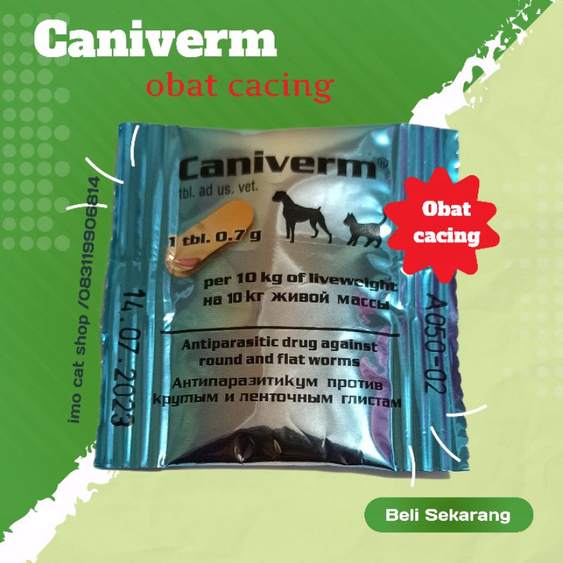 caniverm obat cacing kucing anjing