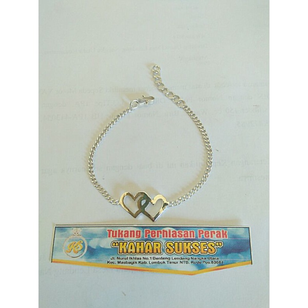 GELANG PERAK GELANG CEWEK GELANG LOVE
