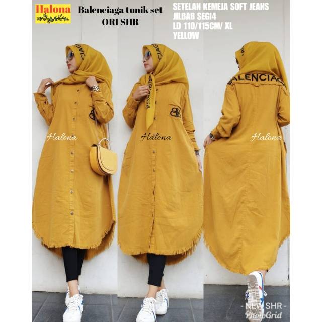 Setelan Tunik + hijab