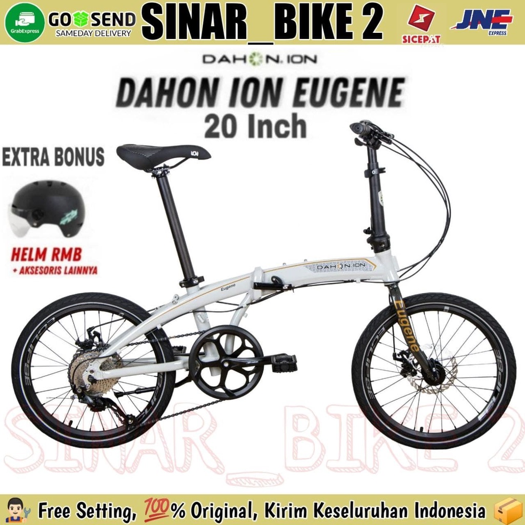 Sepeda Lipat 20 Inch DAHON ION EUGENE Alloy 9 Speed Rem Cakram