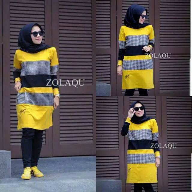 FWG - TUNIK ZOLA / TUNIK KOMBINASI / TUNIK WANITA / PAKAIAN WANITA TERBARU TUNIK / TUNIK