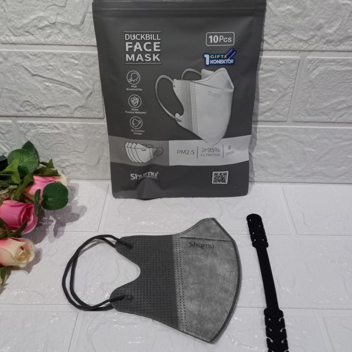 SHUMU MASKER DUCKBILL 4ply ISI 10 Pcs
