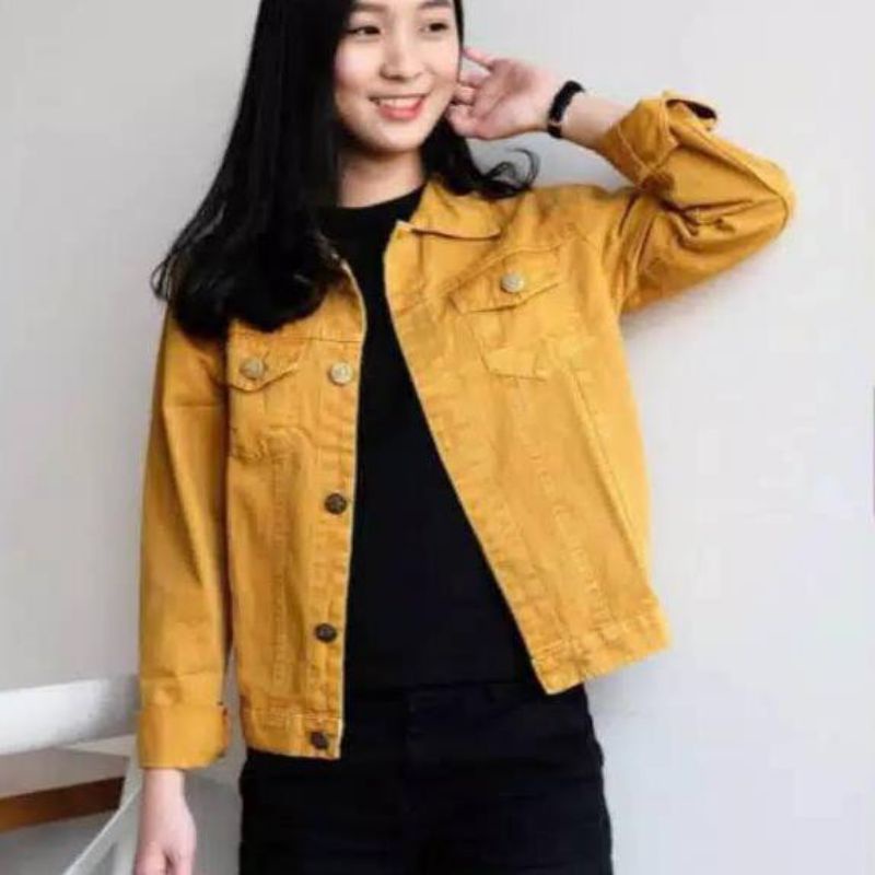 Jaket Jeans Maroon // Jaket Biondy Terlaris
