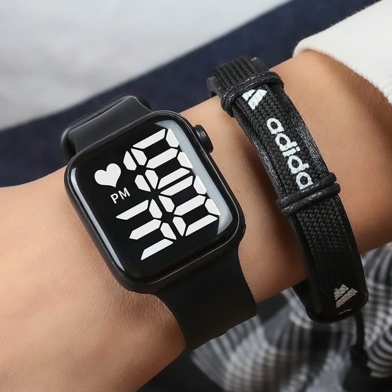 Jam Tangan LED Digital Rubber Electronic Fashion Import Pria Wanita Anak Remaja Premium M122