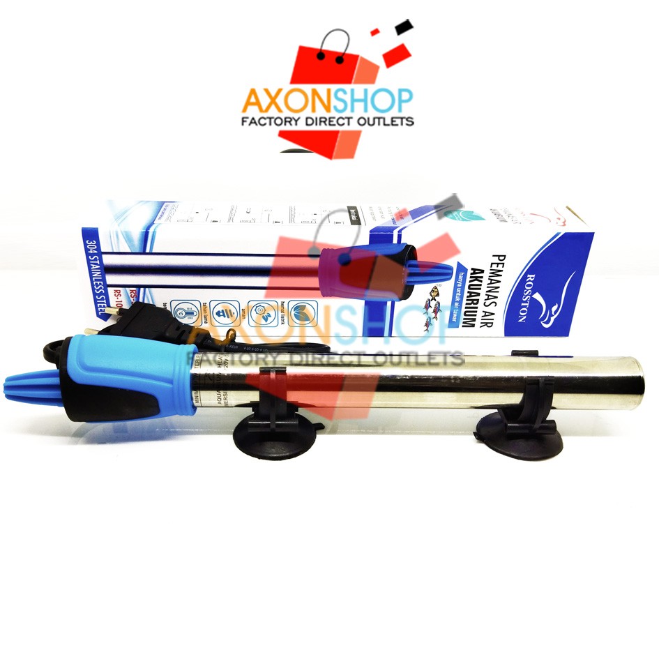 Jual Aquarium Water Heater Rosston Stainless Steel RS 100W Penghangat