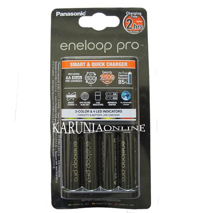 Panasonic Quick Charger  PRO+ 4pcs Eneloop pro AA 2500 mAh