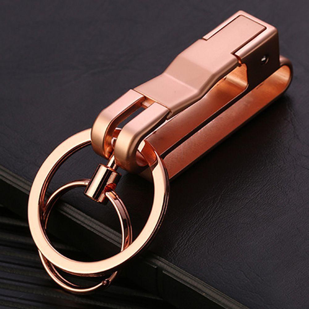 QUINTON Hadiah Gantungan Kunci Sangat Baik Klip Keamanan Kreatif Gantungan Kunci Ring Holder Di Kunci Sabuk Tugas Berat-Klip Zinc alloy Keyring