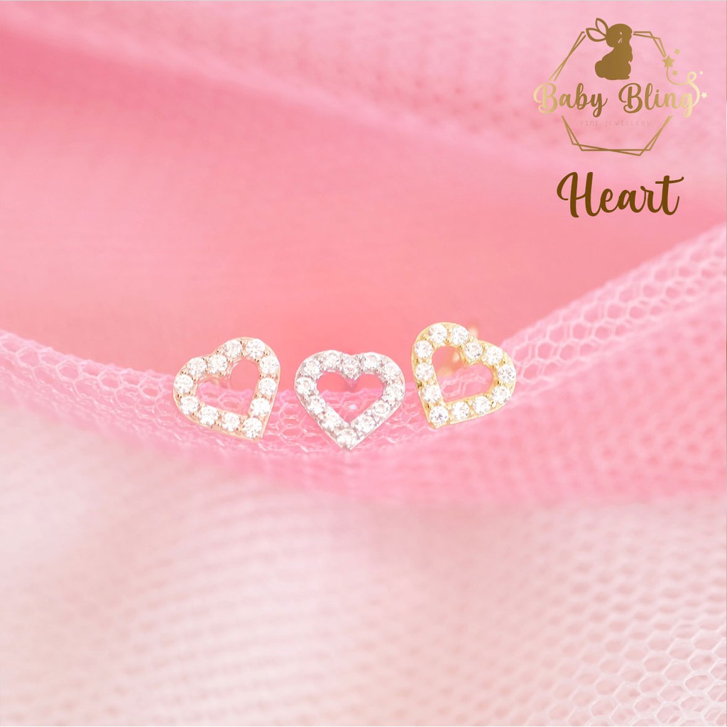 Anting Bayi &amp; Dewasa Baby Bling - Model Heart