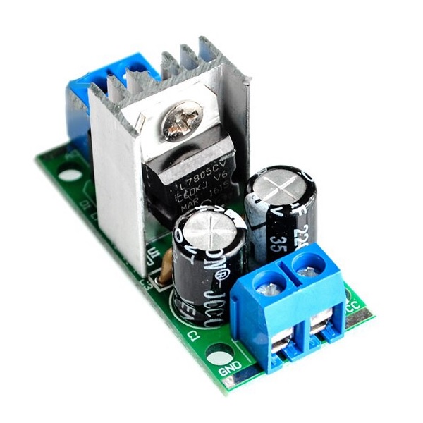 Modul IC LM7805 Tiga Terminal Voltage Regulator 5V untuk Arduino
