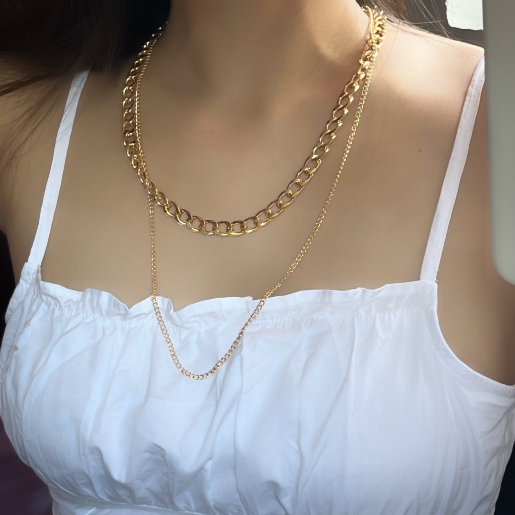 Claire Necklace / Kalung Wanita Korea / Aksesoris Wanita / Kalung Rantai / Kalung Aesthetic / Kalung Layer Polos