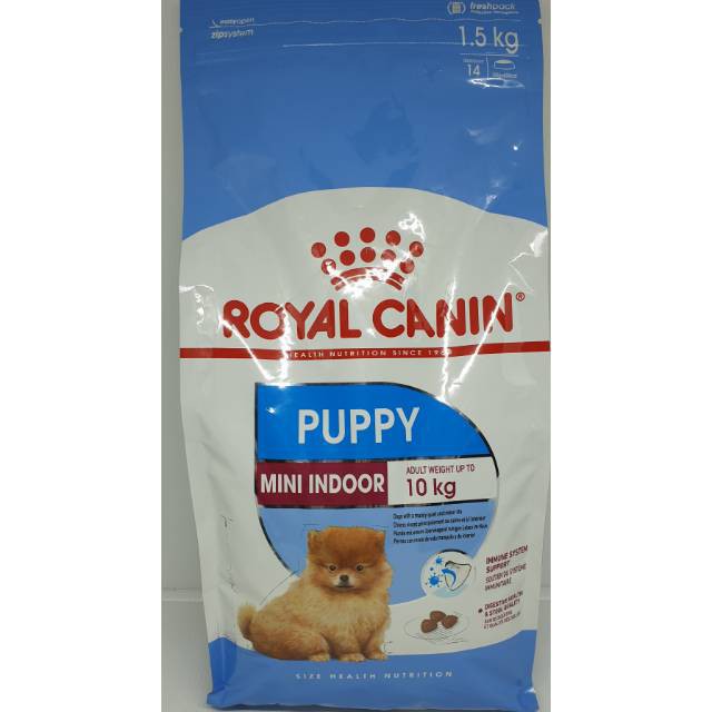 Royal Canin Puppy Mini Indoor Life Junior 1.5kg RC Makanan Anak Anjing