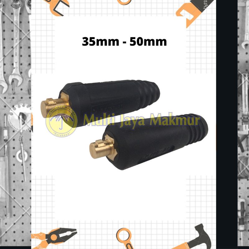 Kabel Konektor Connector Las 35 - 50 mm Male