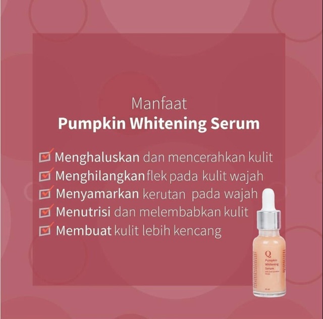 Serum Glowing Qweena Bpom Pumpkin Serum Whitening Shopee Indonesia