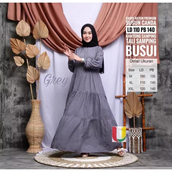 Home Dress Gamis Rayon Polos Terlaris Rayon Katun Super Premium