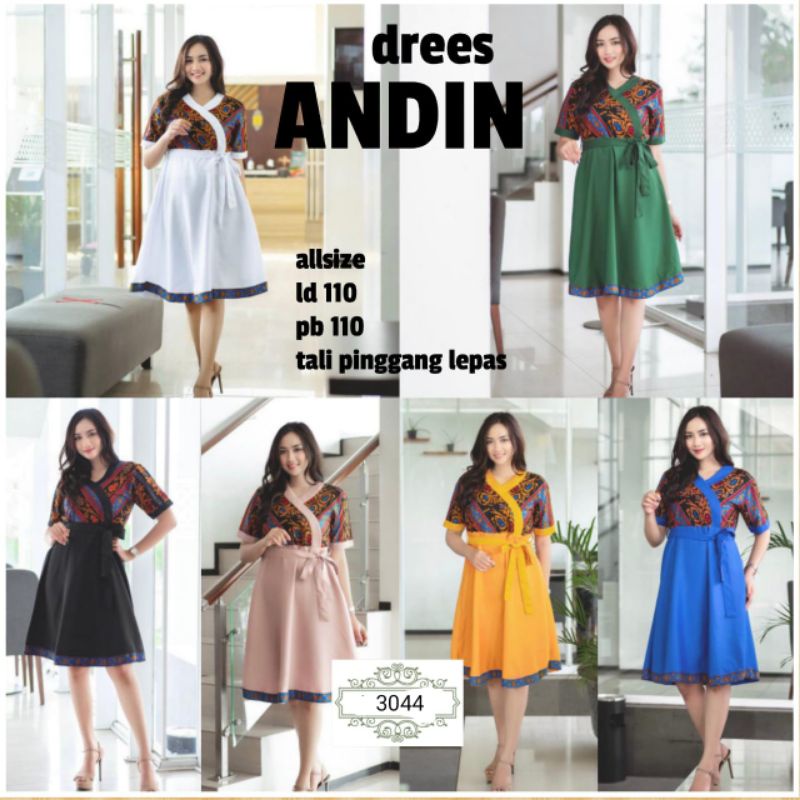 DRESS ANDIN BATIK  KONDANGAN SERAGAMAN KANTORAN PESTA