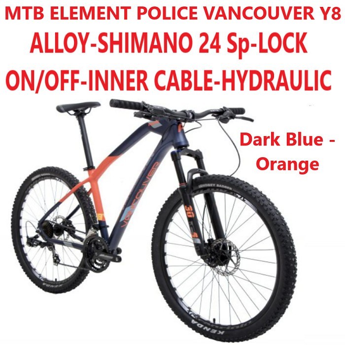 Vancouver Y8 Police MTB Sepeda Gunung Element 24 Speed Shimano Alloy