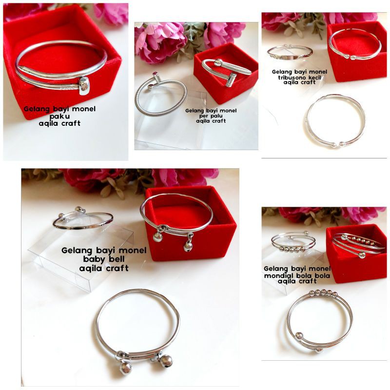 GELANG MONEL BAYI ANTI KARAT / GELANG KESEHATAN / ANTI STEP/ KEJANG / TIDAK MENIMBULKAN ALERGI/ MONEL ASLI /GELANG LONCENG ANAK BAYI BAJA PUTIH ORIGINAL PREMIUM