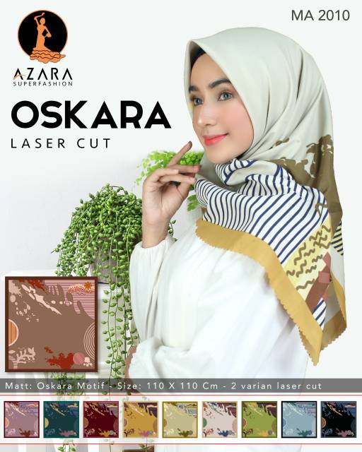 Grosir Hijab Segiempat Laser Motif Lc / Jilbab Segiempat Motif Azara Laser Cut Oskara Maxmara Sakura-3