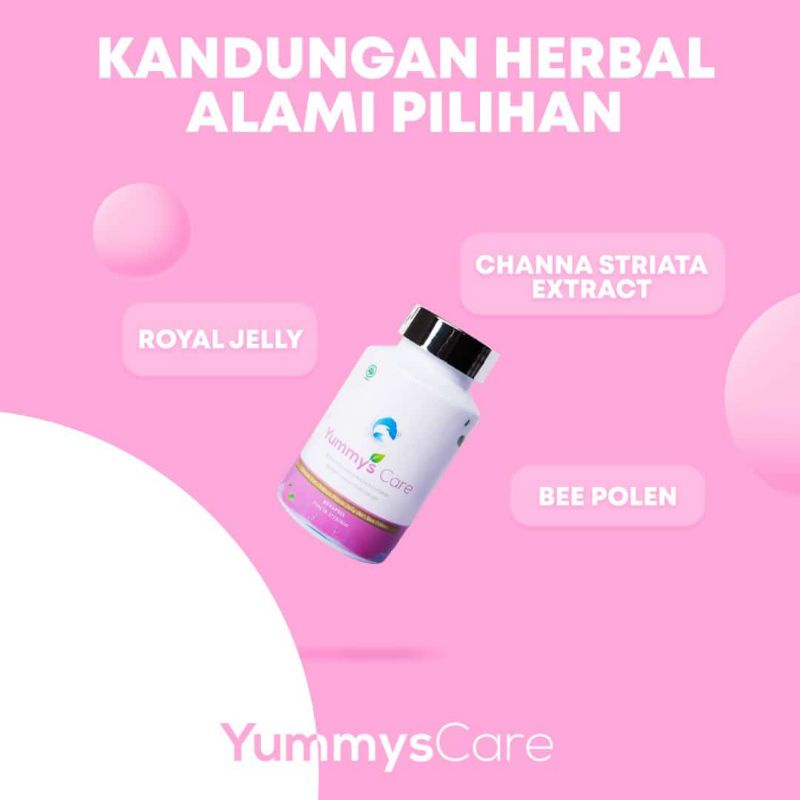 YummysCare Kapsul ekstrak Ikan Gabus dengan Royal Jelly dan Beepolen / Yummys Care Membantu menyembuhkan luka Sesar 30 &amp; 60 Capsule