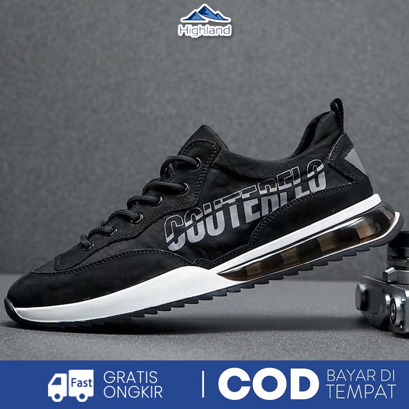 Highland Sepatu Pria Sneakers Casual Sepatu Lari Olahraga Sport Running Jogging KSR601