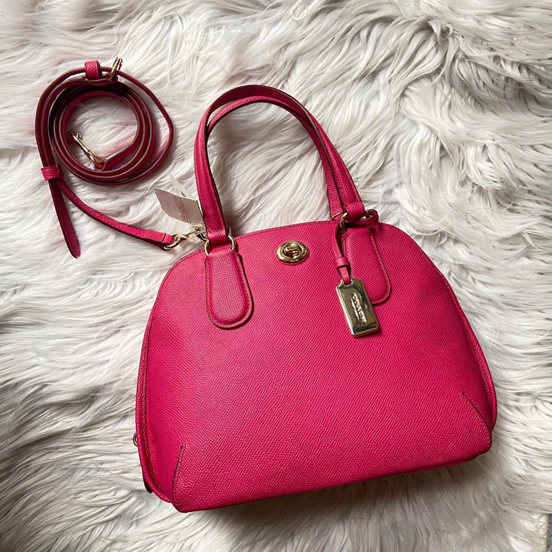 tas coach mini prince crossgrain satchel pink ruby 34930