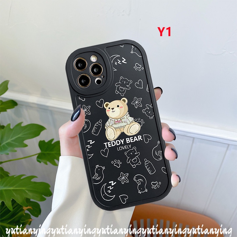 Soft Case TPU Motif Teddy Bear Untuk Vivo Y15 Y20 Y20i Y12 Y21 Y15s Y11 Y31 Y17 Y33S Y20S G Y91 Y51A Y21T Y21I Y53s Y21 Y21 Y21S Y33S Y1 Y15s Y30 Y01S Y50S Y01S Y95