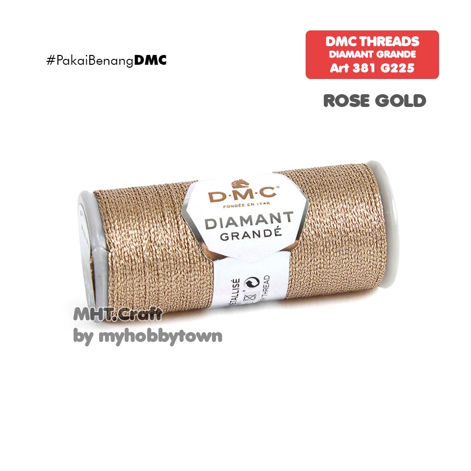 Benang DMC Diamant Grande Art 381 Metallic G225 Rose Gold