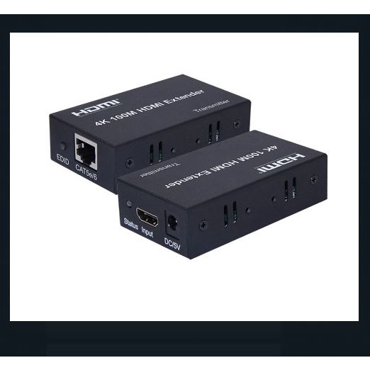 Hdtv Extender over NB lan cat 5e 6 6e 6a single tx rx 100 meter 4k 2k adaptor - Hdtv to rj45 100m UHD adapter