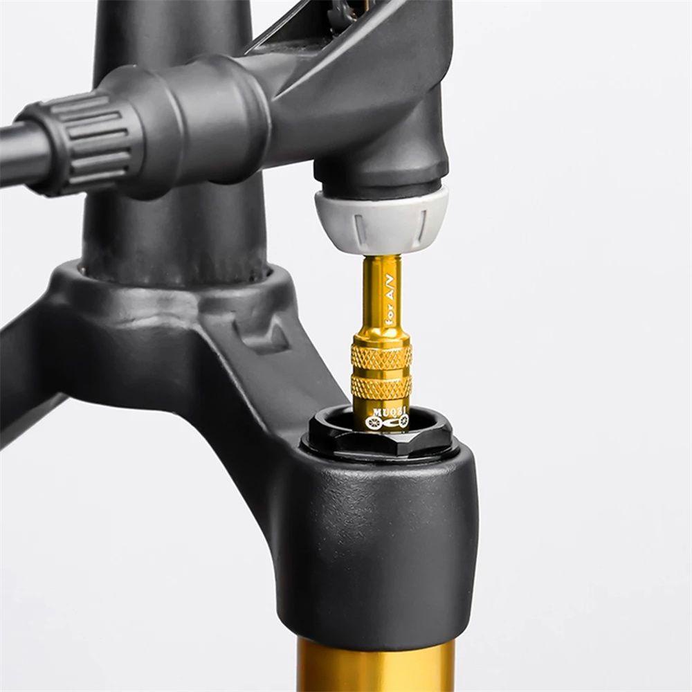 Lanfy Katup Adaptor Bersepeda Paduan Aluminium Aksesori Garpu Bagian Sepeda Tahan Karat Air Fork Nozzle Konversi