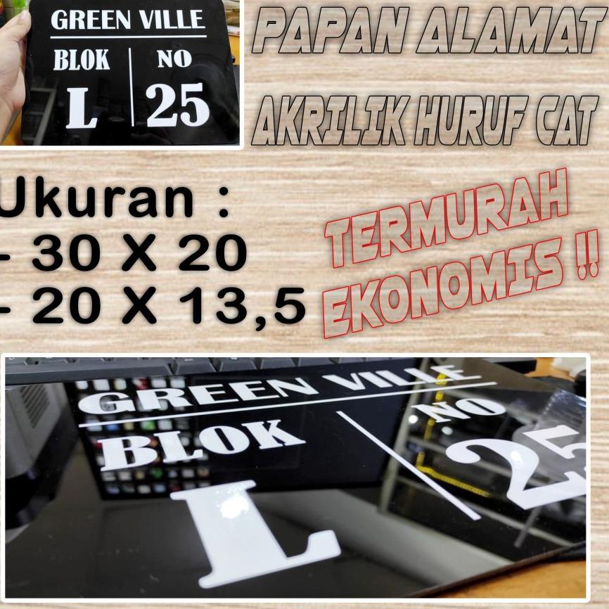 

[KODE RKLJB] Papan Acrylic Akrilik ALAMAT nomor rumah EKONOMIS HARGA PROMO!!!