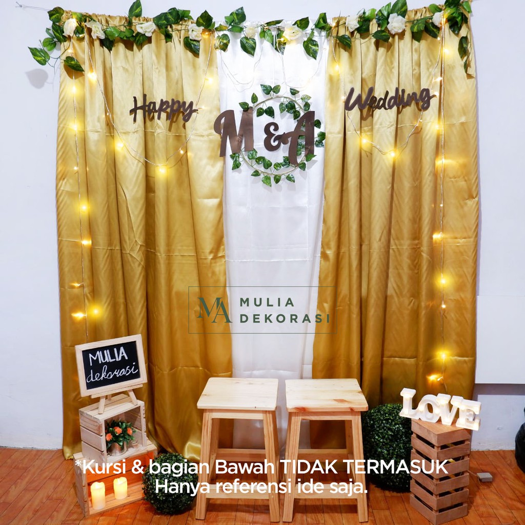 Jual Dekorasi Lamaran Backdrop Nikahan Premium PhotoBooth DIY Akad