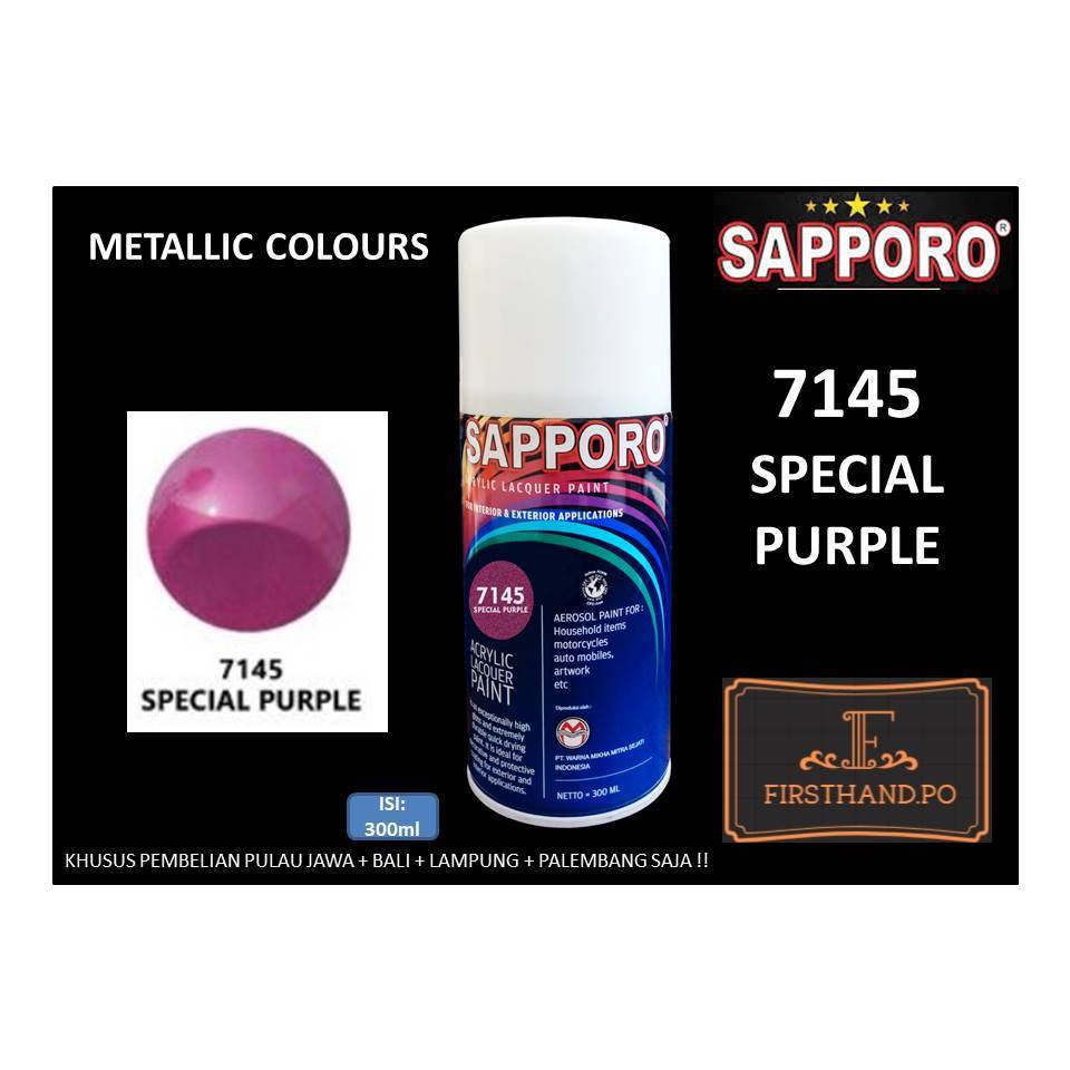 Sapporo Paint Special Purple 7145/ungu metalik/cat semprot/pylox / pilok